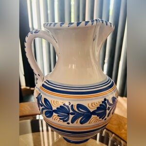 Talavera Mexican Hand Painted Pottery Pitcher